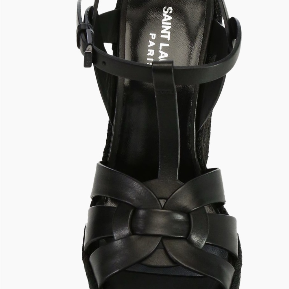 Saint Laurent Black Wedge Heels - Picture 4 of 14